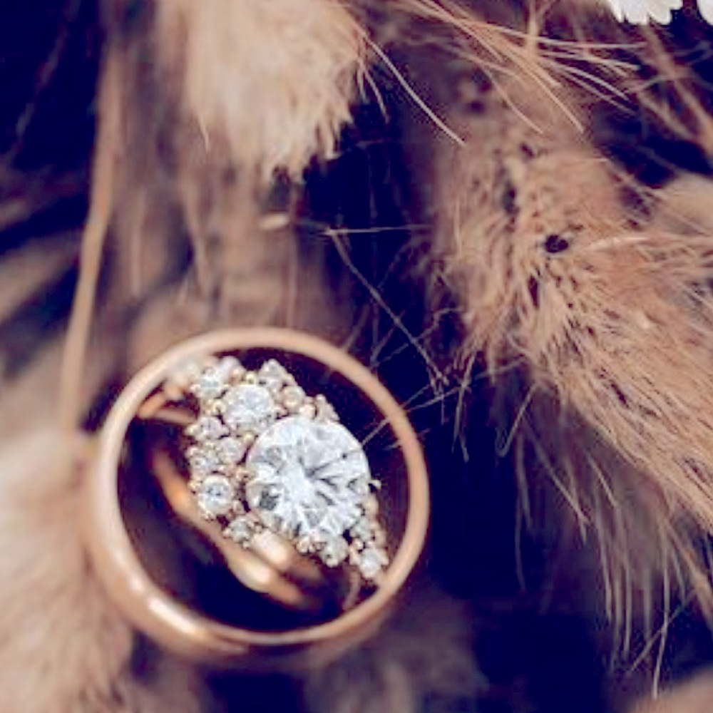 Moissanite Solitaire Ring Asymmetrical Setting - image 8